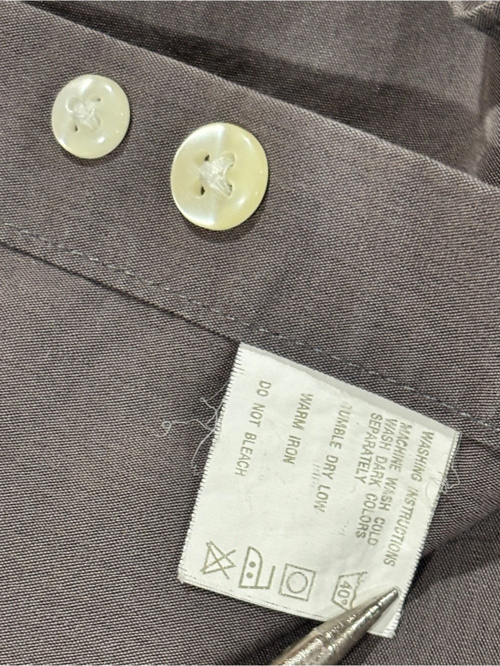 Vintage Christian Dior Monsieur Men's Gray Long-Sleeve button down Dress Shirt - Picture 8 of 11